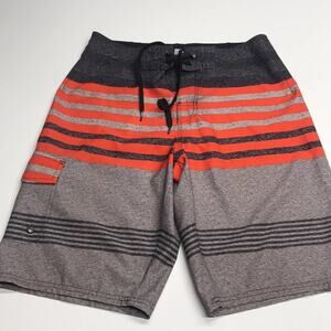 HANG TEN Mens 30 Black Orange Gray Board Shorts